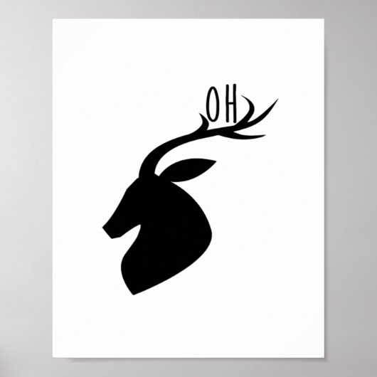 Poster Oh Cerf Pun Créatif Style  (Devant)