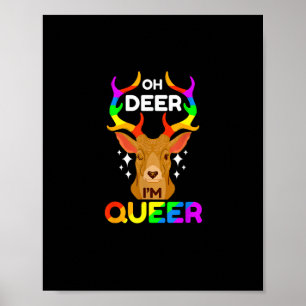 Poster Oh cerf queer style créatif moderne