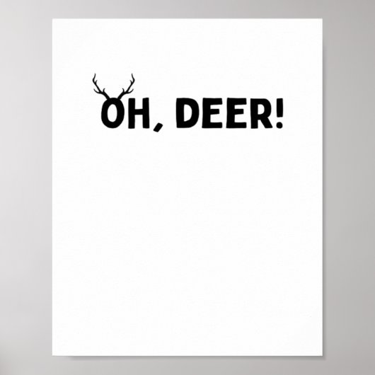 Poster Oh Cerf Simple Esthétique (Devant)