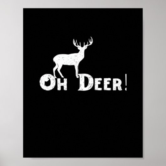 Poster Oh Cerf Style Graphique Propre (Devant)