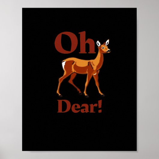 Poster Oh Cher Design Tendance et Propre (Devant)