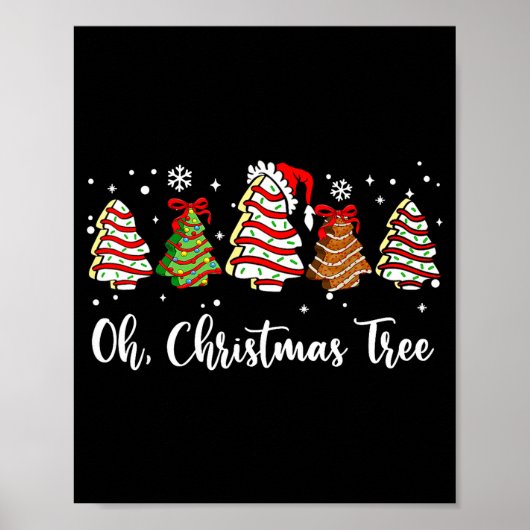 Poster Oh Christmas Tree Cakes Debbie Becky Jen Cake Love (Devant)
