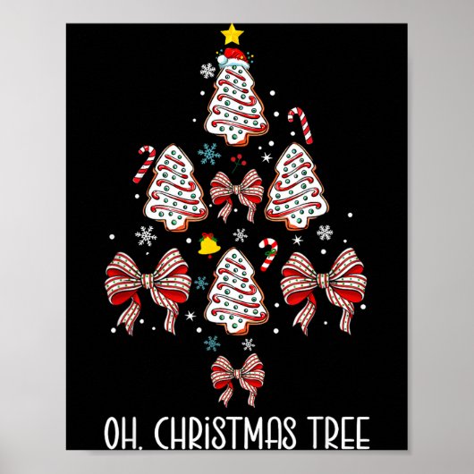 Poster Oh Christmas Tree Cakes Debbie Coquette Bow Xmas P (Devant)