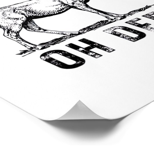 Poster Oh Deer Bold Graphic Expression (Coin)