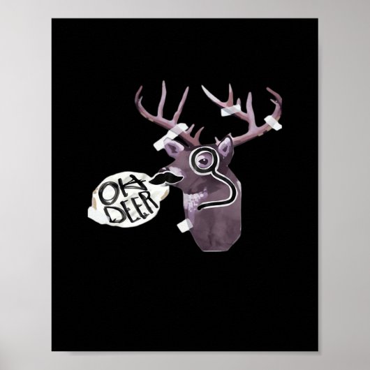 Poster Oh Deer Creative Signature Design (Devant)