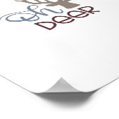 Poster Oh Deer Design Rétro Classique  (Coin)