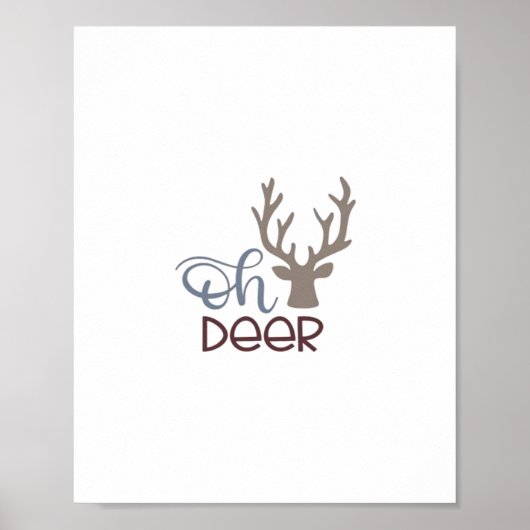Poster Oh Deer Design Rétro Classique  (Devant)