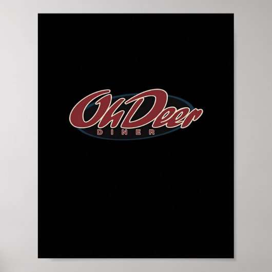 Poster Oh Deer Diner Rétro Style Classique (Devant)