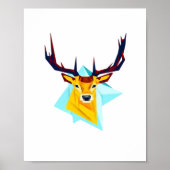 Poster Oh Deer Minimal Rustic Style  (Devant)