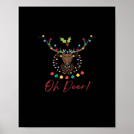 Poster Oh Deer Modern Aesthetic  (Devant)