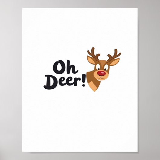Poster Oh Deer Modern Aesthetic Style  (Devant)