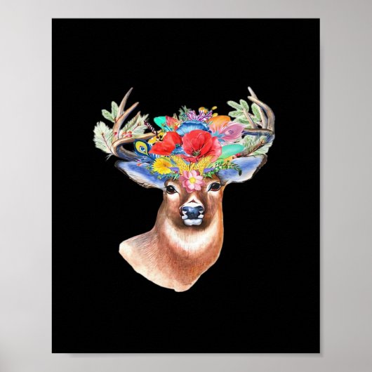 Poster Oh Deer Modern Artistic Style (Devant)