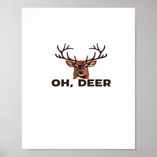 Poster Oh Deer Modern Clean Design (Devant)