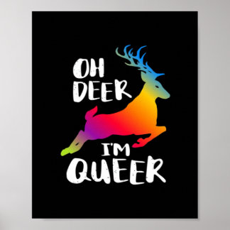 Poster Oh Deer Queer Pride Minimal Artistic Style