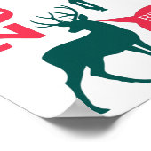 Poster Oh Deer Reindeer Noël Fun (Coin)