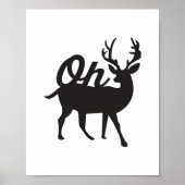 Poster Oh Deer Retro Classic Vibe (Devant)