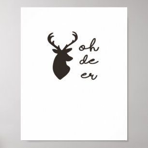 Poster Oh Deer Style Graphique Moderne 