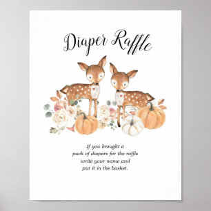 Poster Oh Deer Twins Diaper Signe Raffin