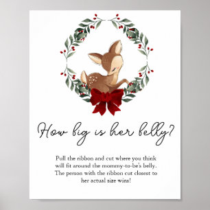 Poster Oh Deer Winter Greenery Quelle est la taille de so