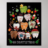 Poster Oh Dentistree Merry Christmas Dental Funny Teeth T (Devant)