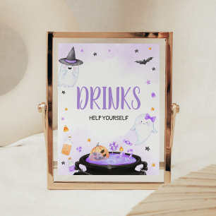 Poster Oh Feuille Boo-y Baby shower d'Halloween Boissons