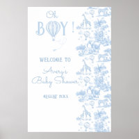 Oh Garçon Bleu Toile Safari Animal Fête de Bébé