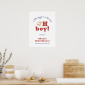 Poster Oh Garçon Little Slugger Baseball Baby Shower Bien (Cuisine)