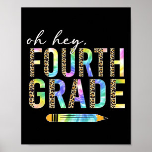 Poster Oh Hey 4e année de retour à l'école élèves 4e anné