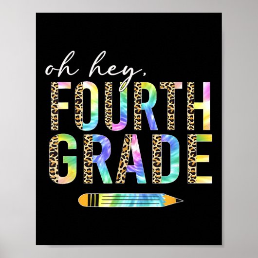 Poster Oh Hey 4e année de retour à l'école élèves 4e anné (Devant)
