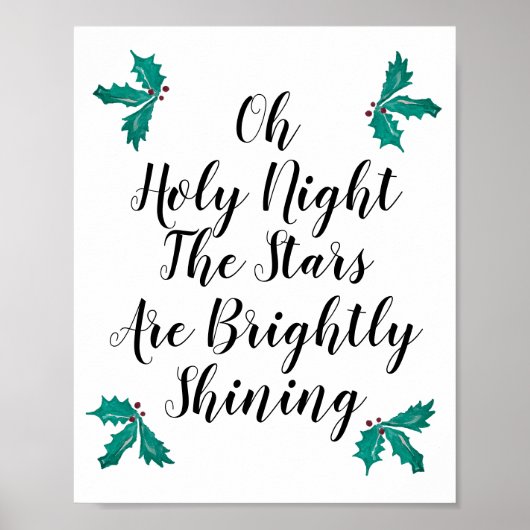 Poster Oh Holy Night the Stars are Brightposter (Devant)
