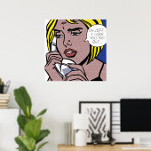 Poster Oh JeffI Love You TooMais par Roy Lichtenstein (Bureau à domicile)