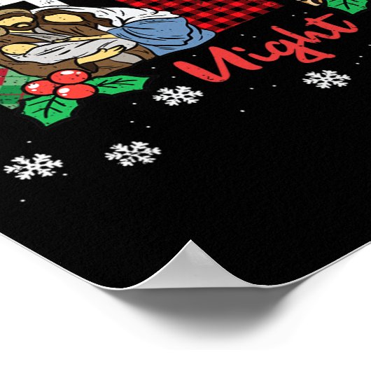 Poster Oh la nuit sainte Pyjama Noël Noël Noël Noël Noël  (Coin)