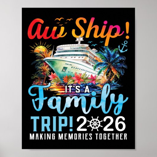 Poster Oh mince, c'est un voyage en famille 2026 T-Shirt  (Devant)