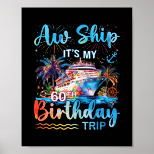 Poster Oh mon bateau c'est mon croisière de vacances pour