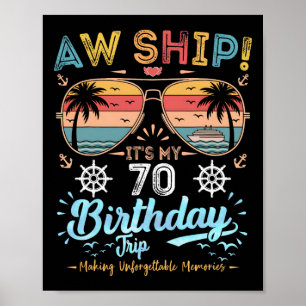 Poster Oh mon bateau ! C'est mon voyage pour mes 70 ans