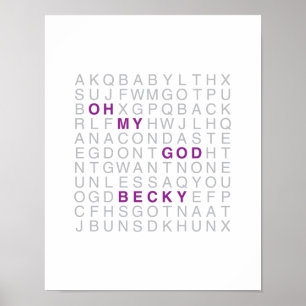 Poster Oh mon Dieu, Becky Print