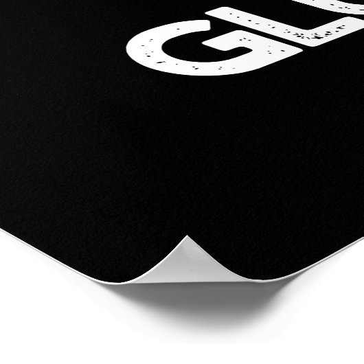 Poster Oh My Gluiness Funky Super Glue Pun Dark BG (Coin)