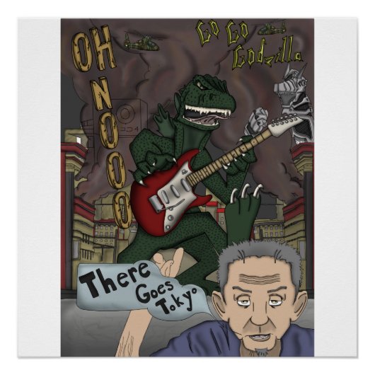 Poster Oh non ! ! Il va à Tokyo (Devant)