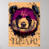 Poster "OH OURS" | Drôle Cool Panda (Devant)