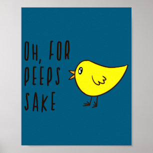 Poster Oh Pour l'amour Cute Adorable Poussin Pâques Drôle