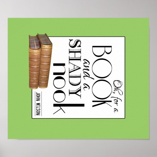 Poster Oh pour un livre et un coin ombragé (Devant)