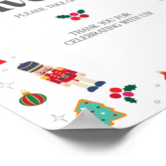 Poster Oh Quel Amusant hiver Faveurs Noël Signe (Coin)