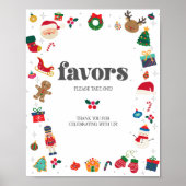 Poster Oh Quel Amusant hiver Faveurs Noël Signe (Devant)