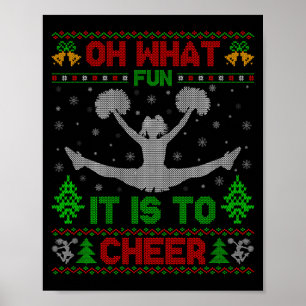 Poster Oh Quelle Joie De Faire Du Cheer Xmas Menant De L'
