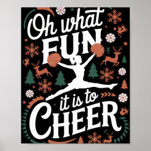 Poster Oh Quelle Joie De Faire Du Cheerleading De Noël Mo