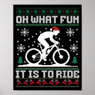Poster Oh Quelle Joie De Faire Du Vélo De Montagne Biker