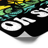 Poster Oh Shift Funny Mountain Bike Rider Biking Retro Cy (Coin)