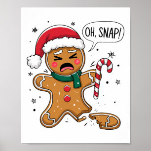 Poster Oh Snap Biscuit de Noël en pain d'épices Roi Migno