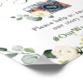 Poster Oh Snap Elegant Eucalyptus White Roses Mariage (Coin)