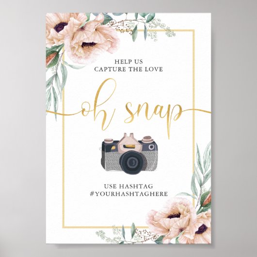 Poster Oh Snap Floral (Devant)